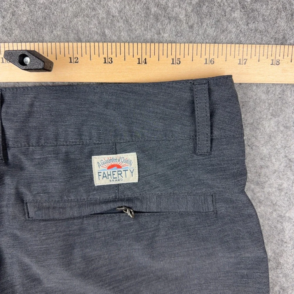 Faherty Shorts Mens 32 Gray All Day Shorts Hybrid Stretch Quick Dry Surf Casual